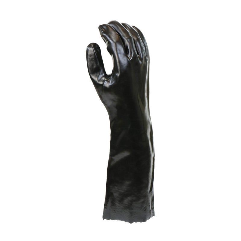 West Chester 12018 Chemical Resistant PVC Coated Work Gloves - Large, Black Fully Coated Safety Gloves with 18 in. Gauntlet Cuff. Workplace Safety Wear - Image 2